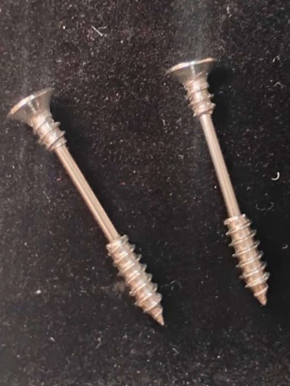 PAIR 14 gauge (1.6 mm) Surgical Steel Screws Body Jewelry Earrings UNISEX